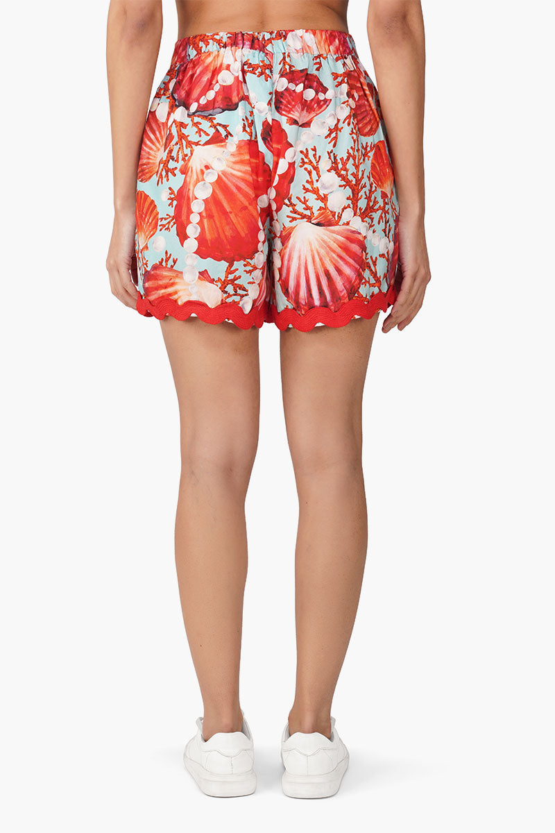 Nori Pearl Shell Printed Shorts
