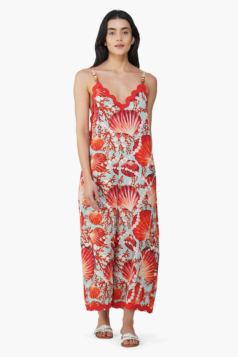 Nori Pearl Shell Printed Jumpsuit