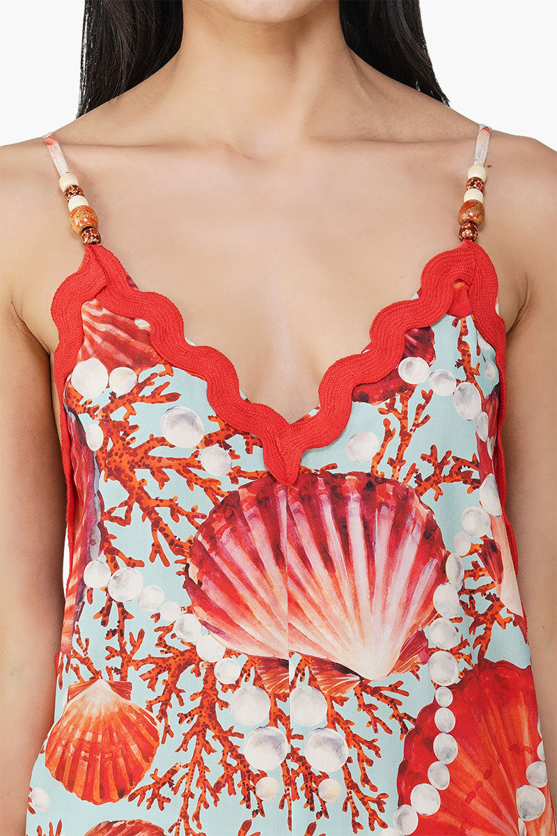 Nori Pearl Shell Printed Jumpsuit