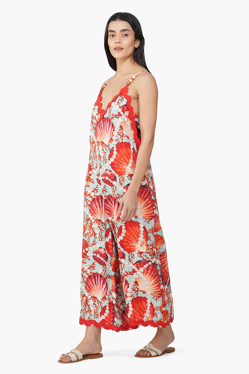 Nori Pearl Shell Printed Jumpsuit