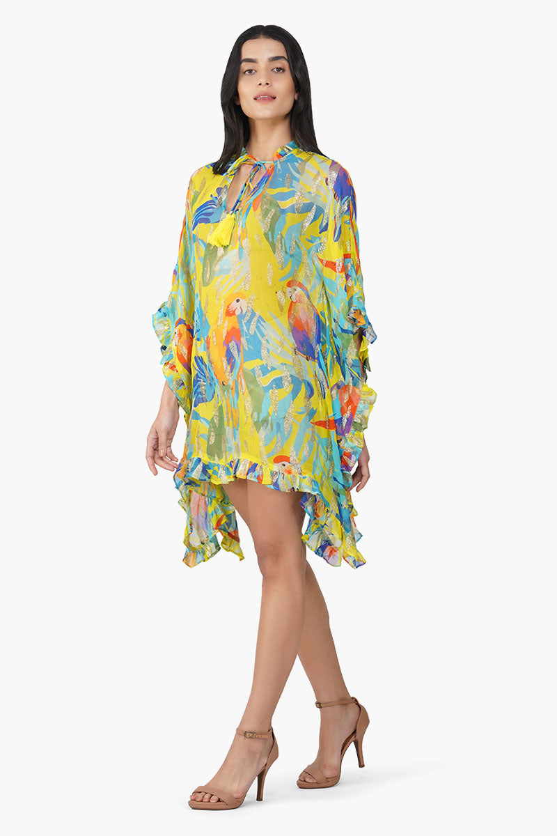 Farm Peru Tropic Lurex Printed Kaftan