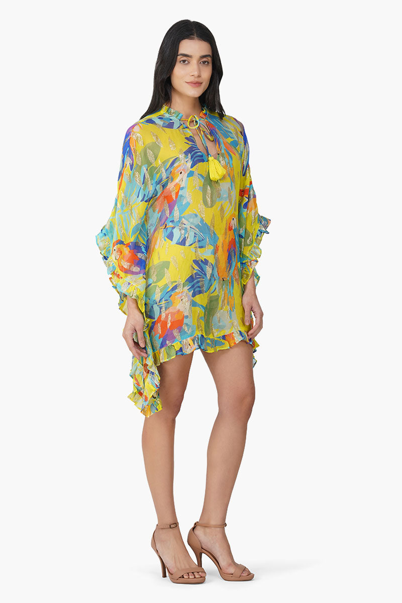 Farm Peru Tropic Lurex Printed Kaftan