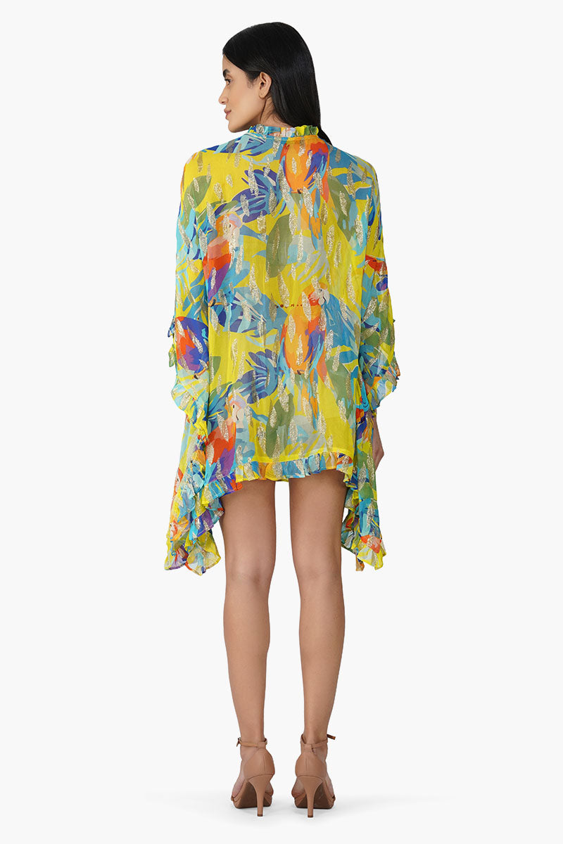 Farm Peru Tropic Lurex Printed Kaftan