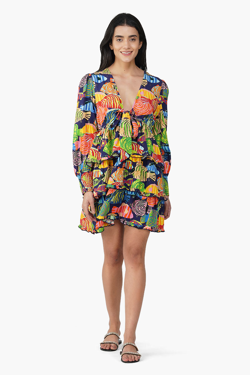 Tuna Marissa Multi Printed Short Dress