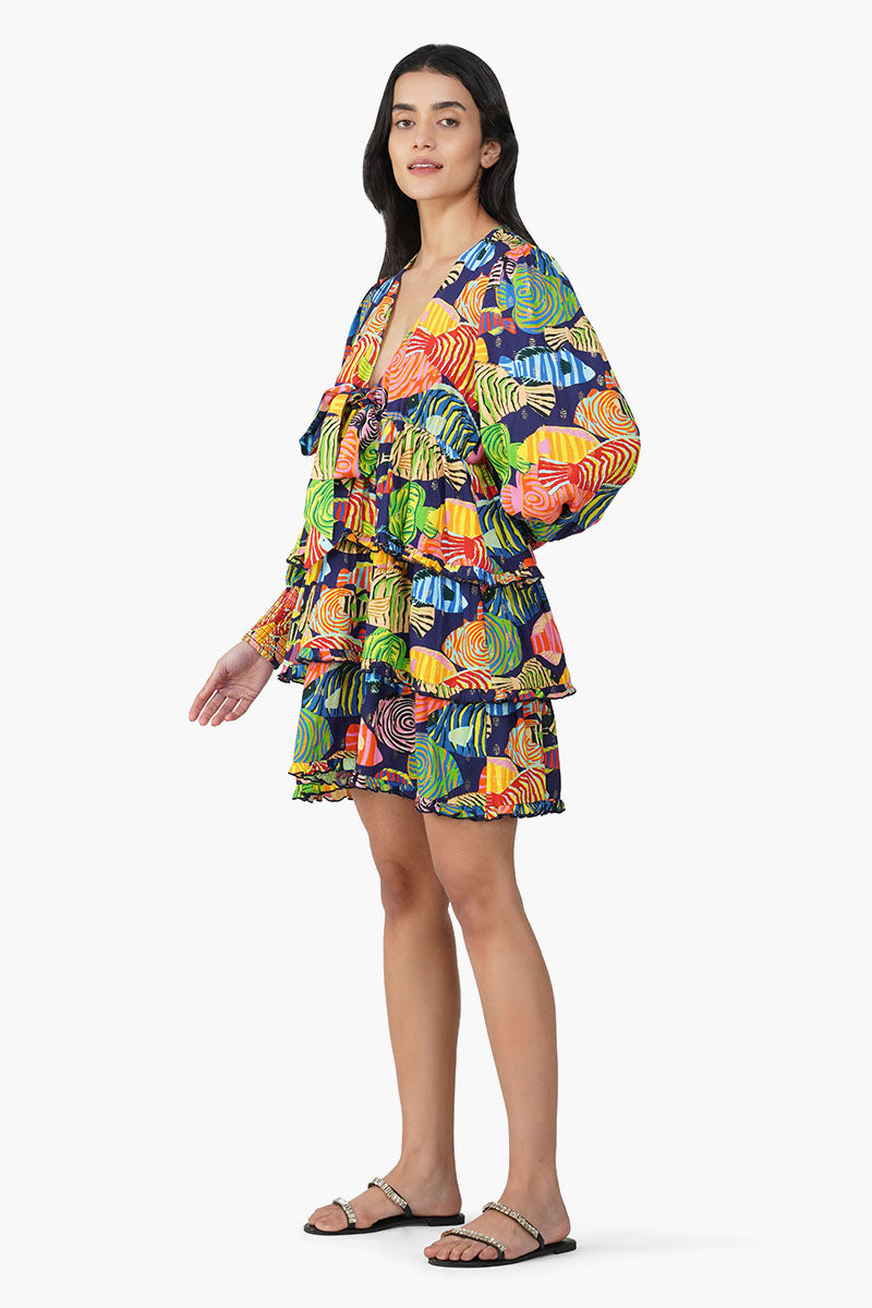 Tuna Marissa Multi Printed Short Dress
