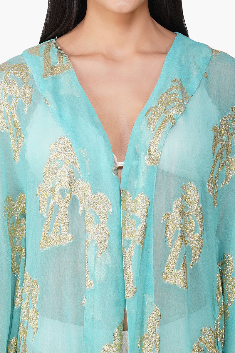 Aquatan Ombray Lurex Short Cover Up