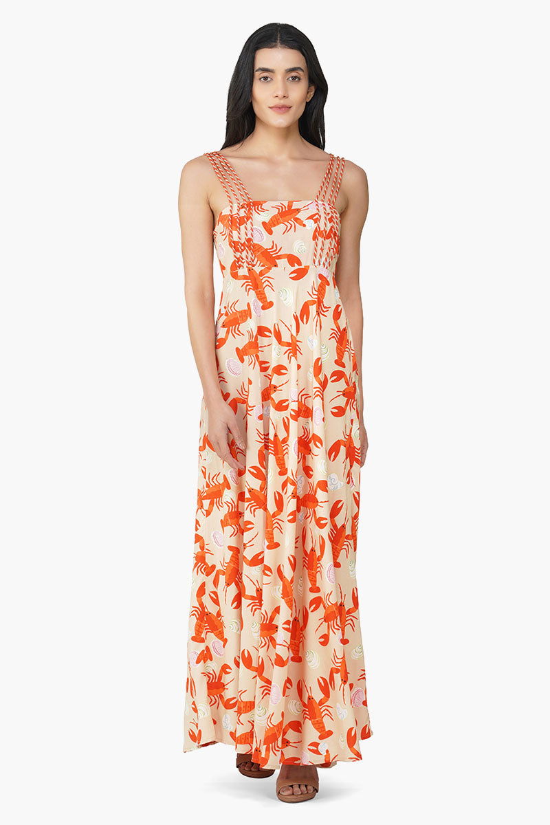 Candy Lobsters Printed Dress