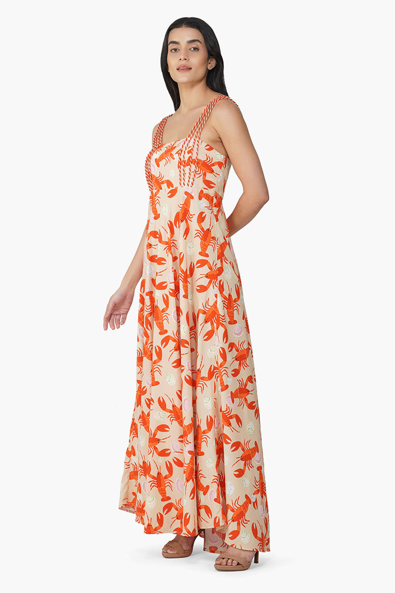 Candy Lobsters Printed Dress