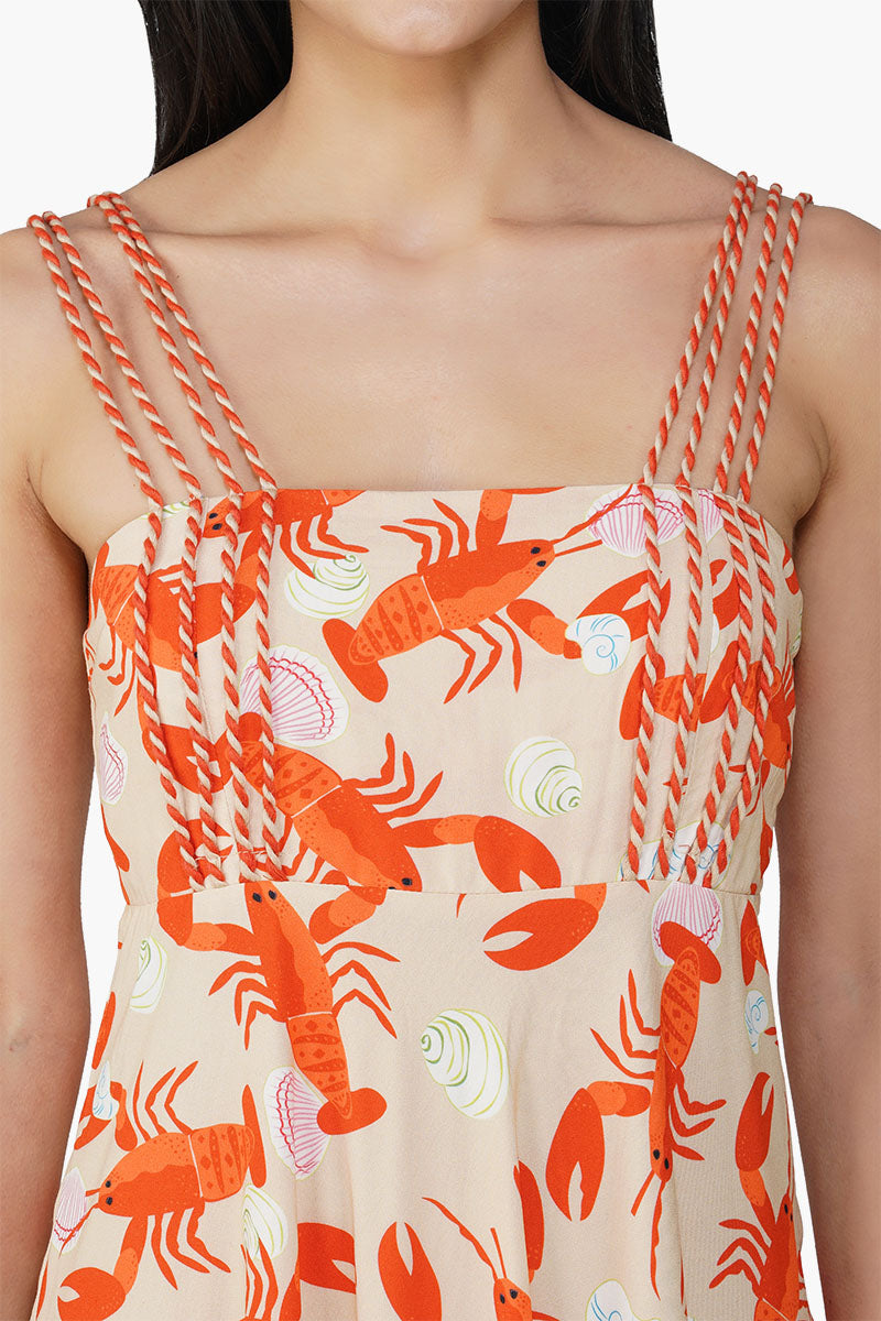 Candy Lobsters Printed Dress