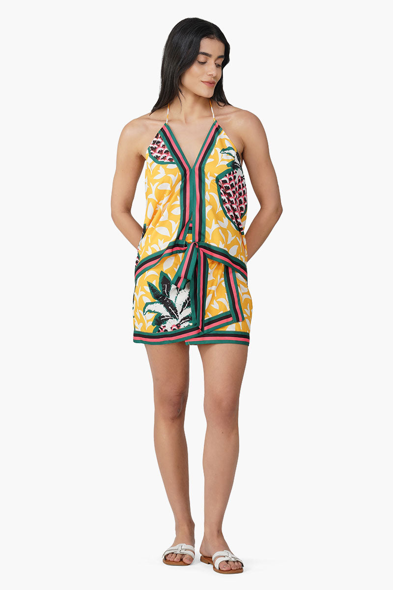 Macaroon Ananas Printed Top