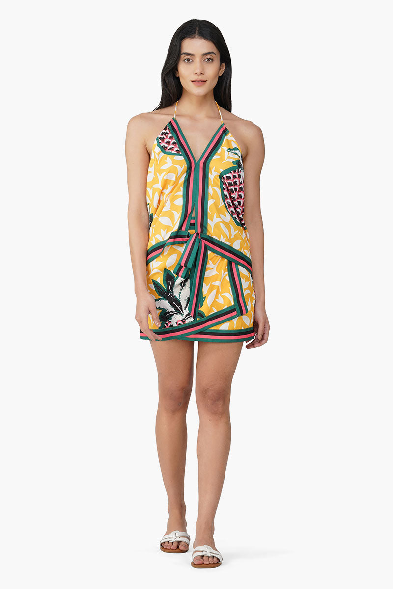 Macaroon Ananas Printed Skirt