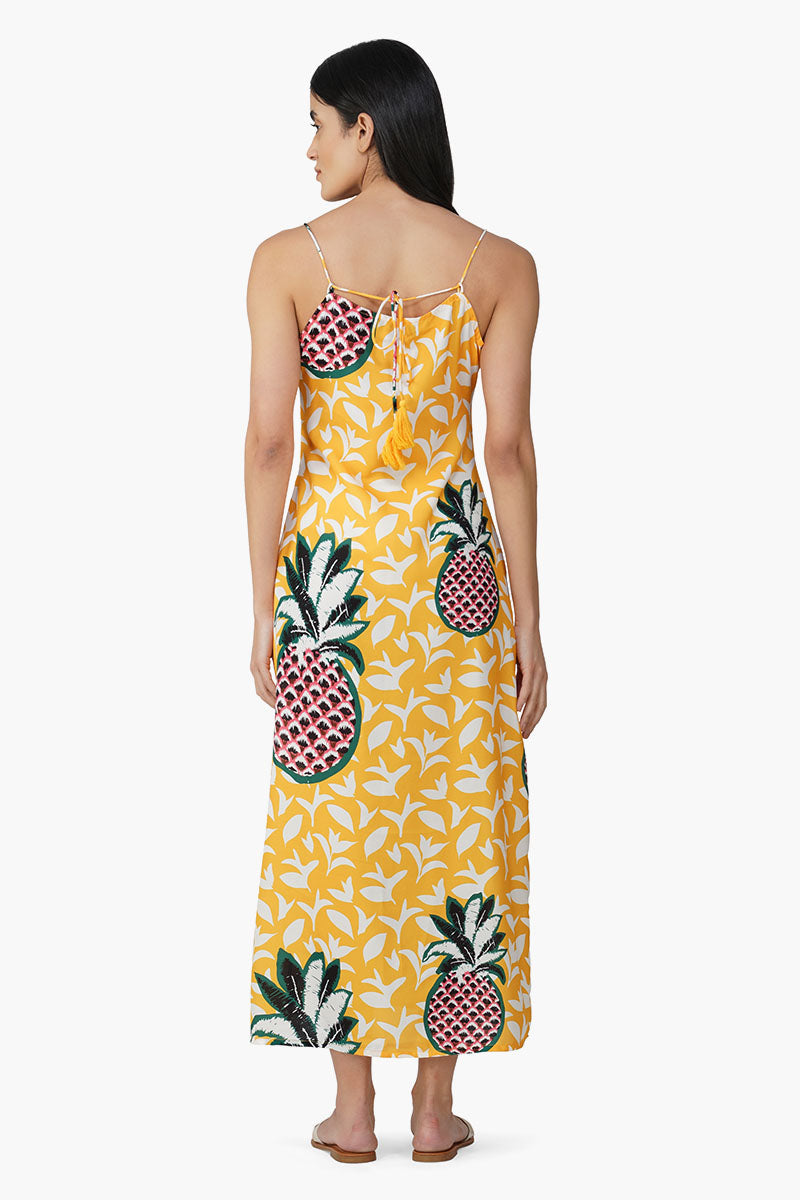 Macaroon Ananas Printed Dress