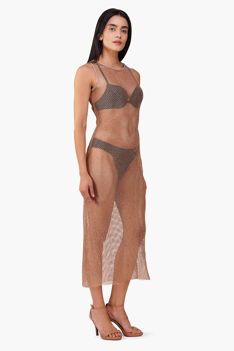 Sheer Sequin Mesh Dress