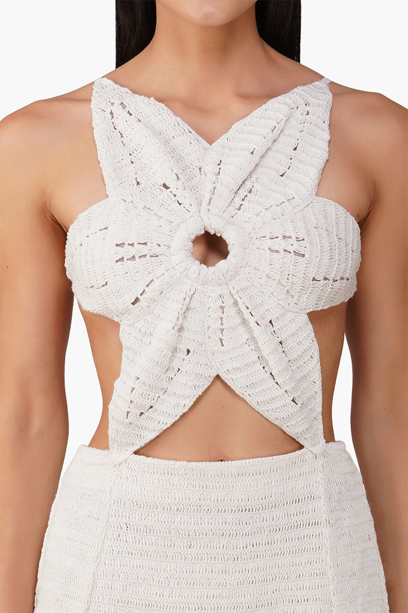 Chrochet Floral Knit Dress