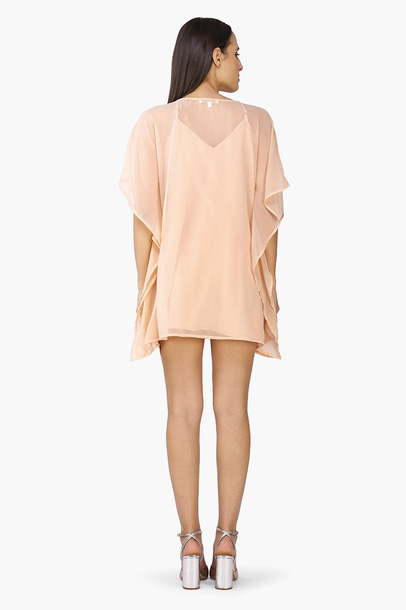 Margot Flora Embellished Short Kaftan Dress