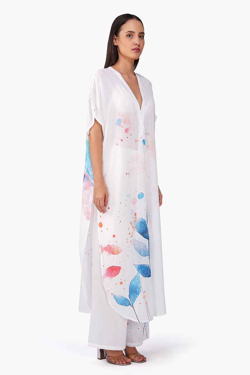 Turtle Tango Printed Embellised Cover Up