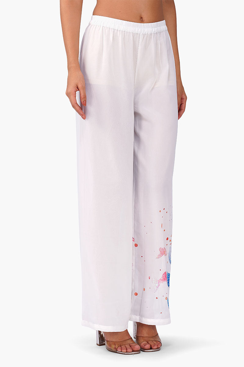 Turtle Tango Printed Embellised Pants