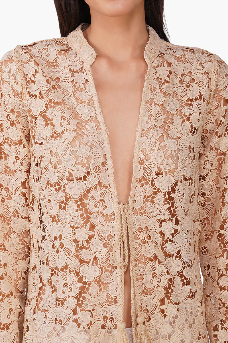 Mocha Muse Floral Cover Up