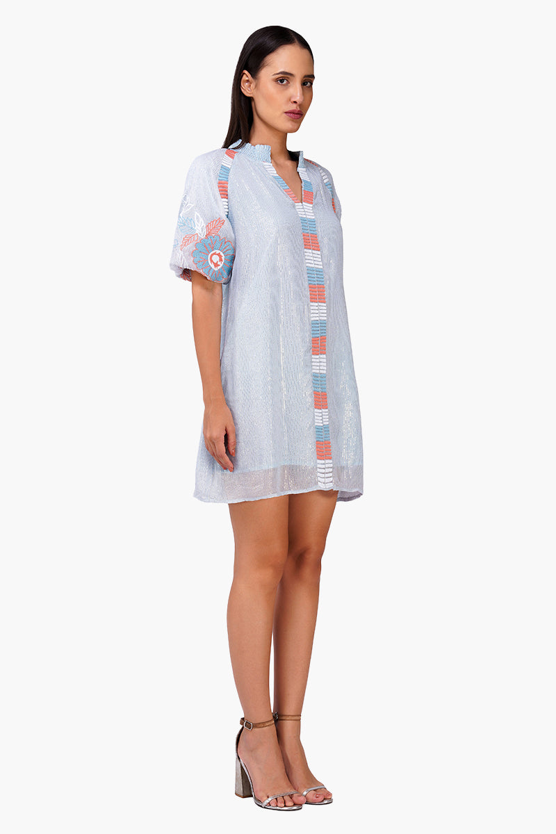 Iced Bloom Floral Emboidered Dress