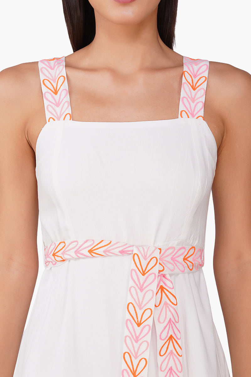 Marigold Mist Embroidered Maxi Dress