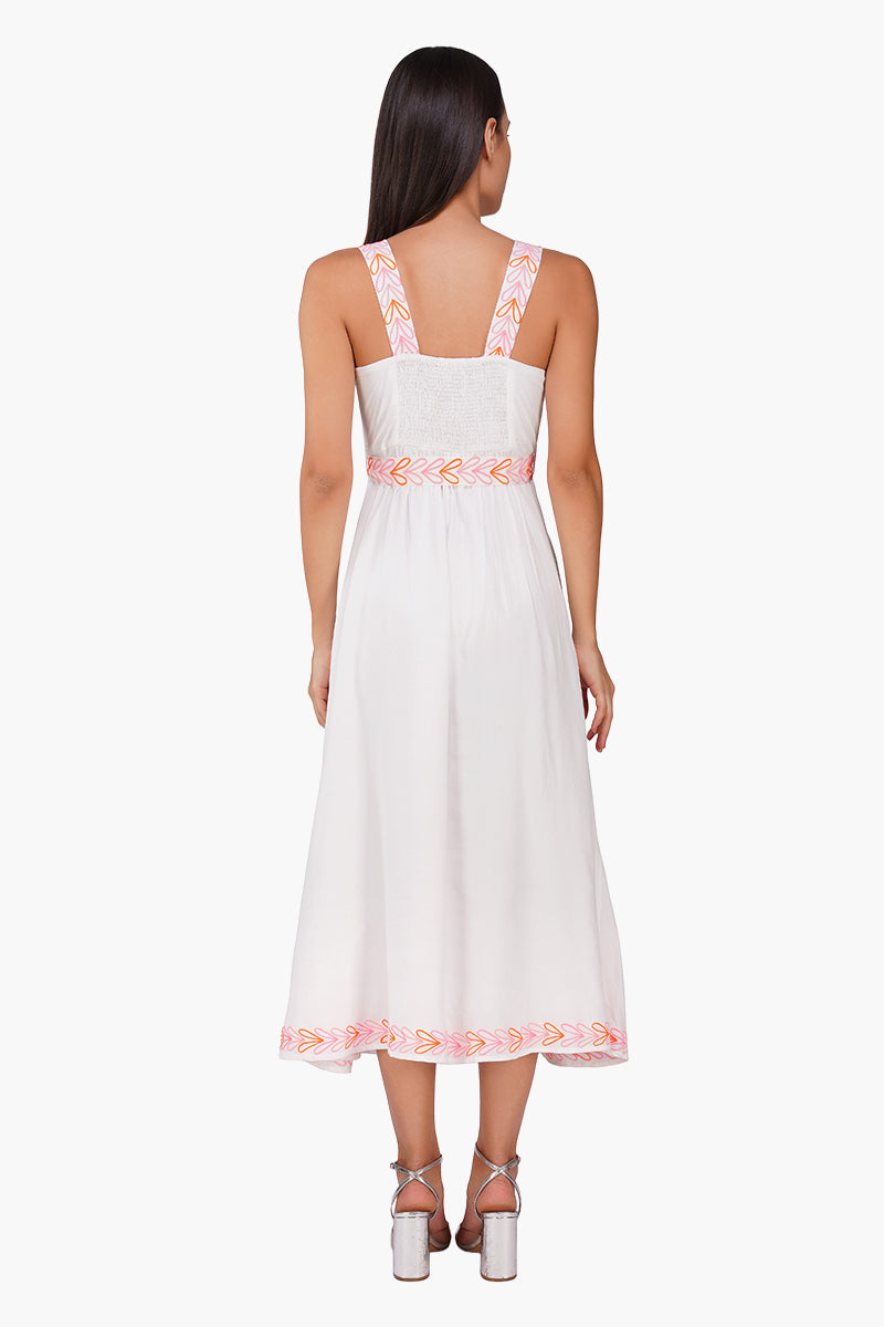 Marigold Mist Embroidered Maxi Dress