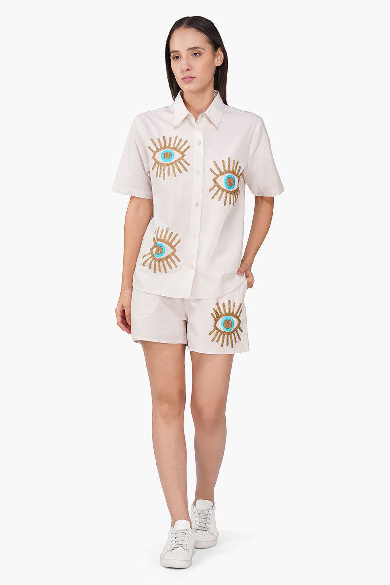 Mystic Eyelure Embellished Shorts