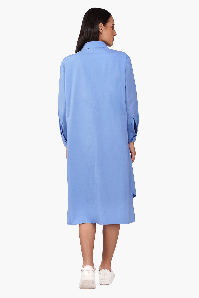 Peri Blink Embellished Shirt Dress