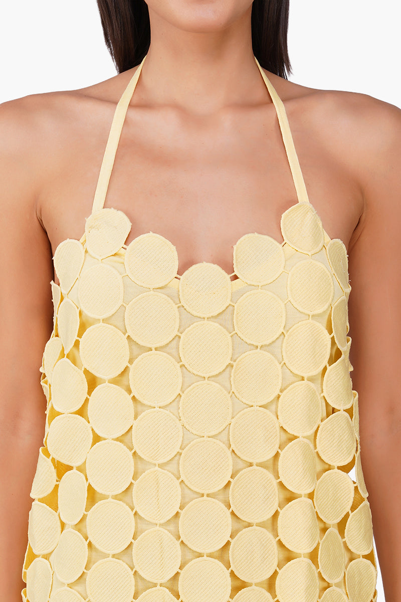 Butter Yellow Opal Circle Radiance Dress