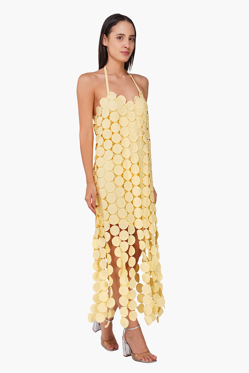 Butter Yellow Opal Circle Radiance Dress