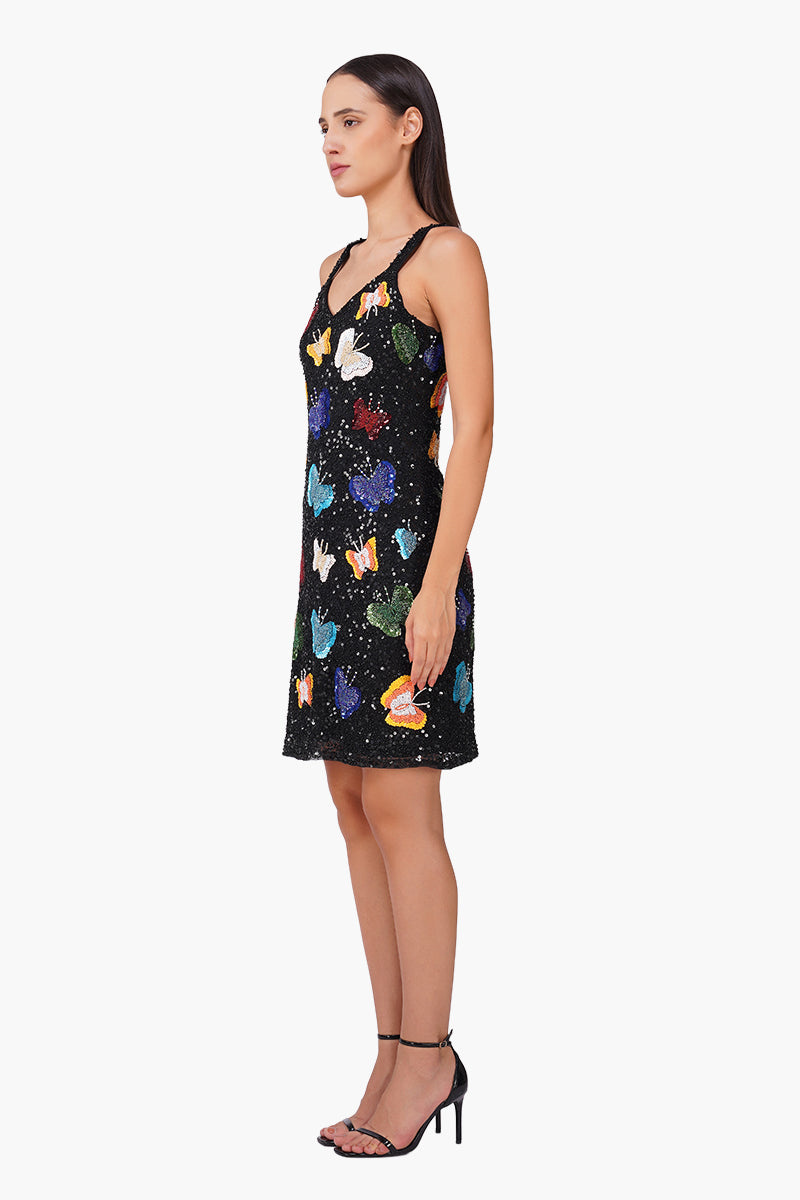 Multiglow Butterfly Embellished Bodycon Dress