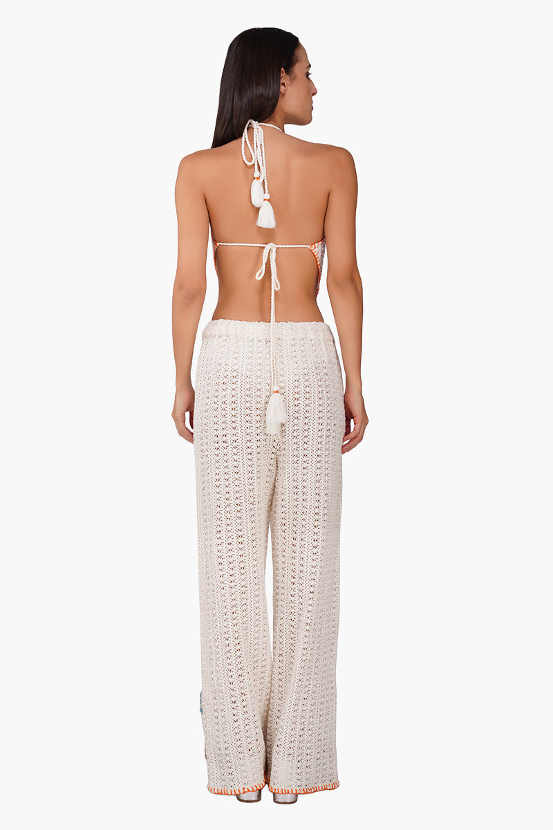 Coastel Patch Crochet Embellished Hanky Top