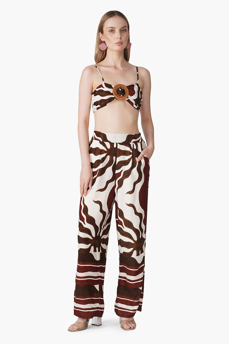 Tribal Print Red Croptop