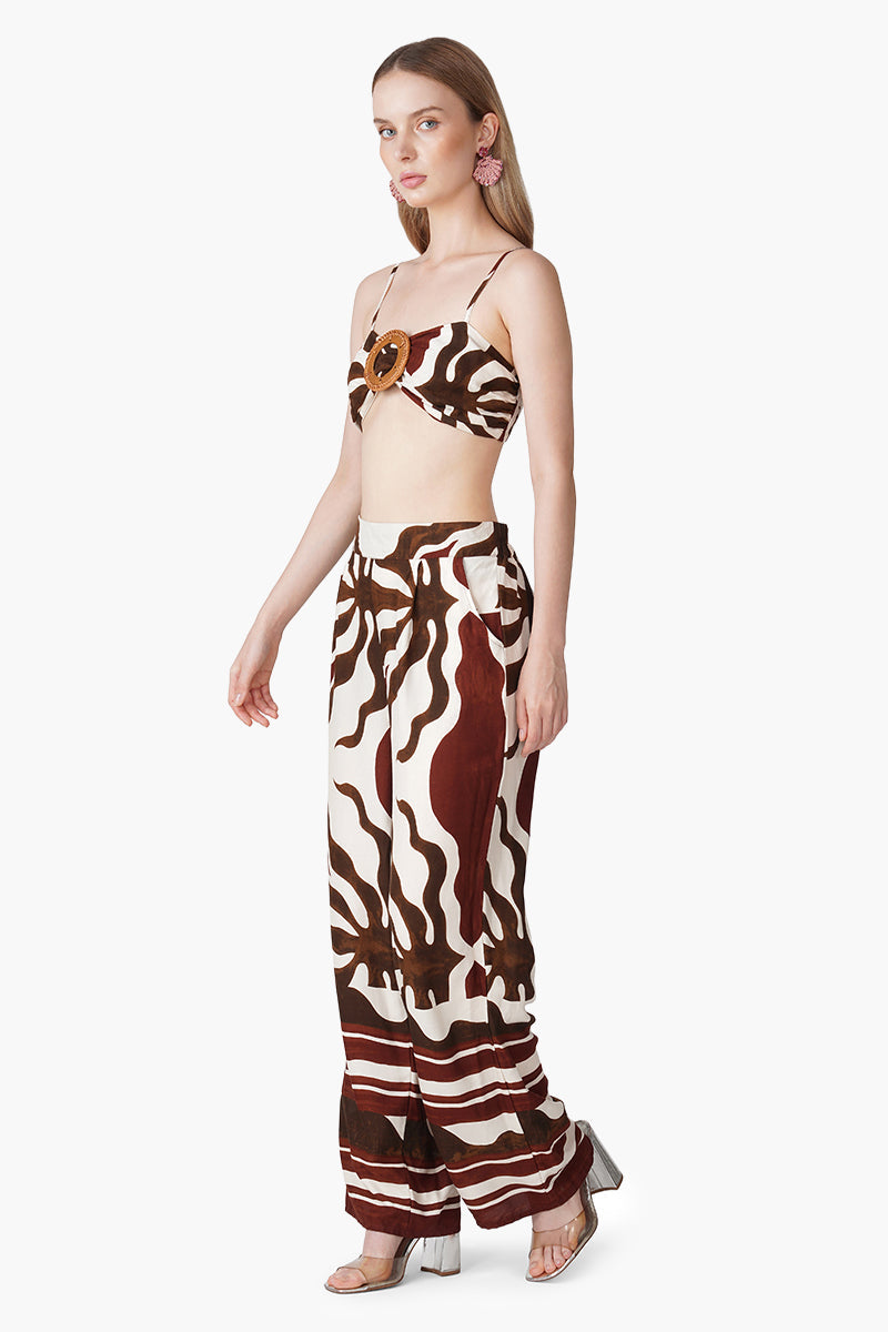 Tribal Print Red Croptop