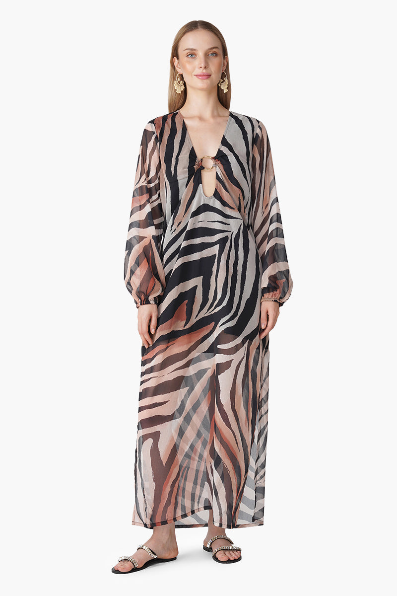 Luxe Leopard Printed Slip On Dress