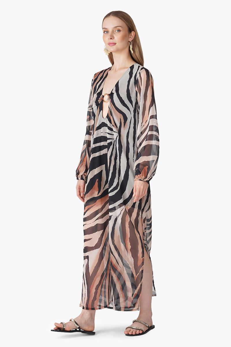 Luxe Leopard Printed Slip On Dress