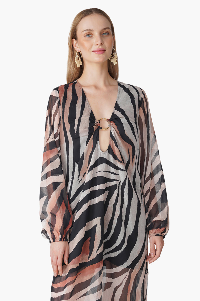 Luxe Leopard Printed Slip On Dress