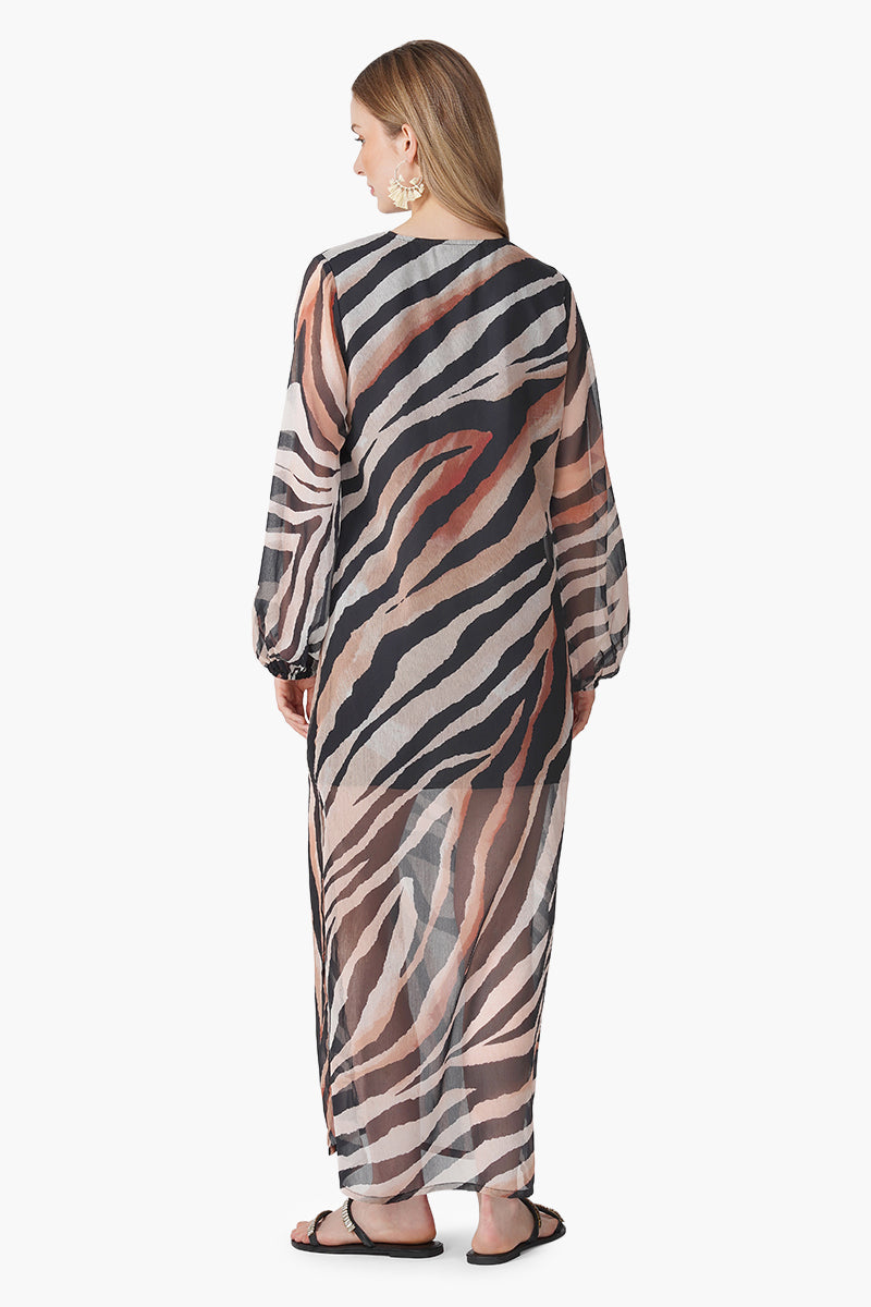 Luxe Leopard Printed Slip On Dress