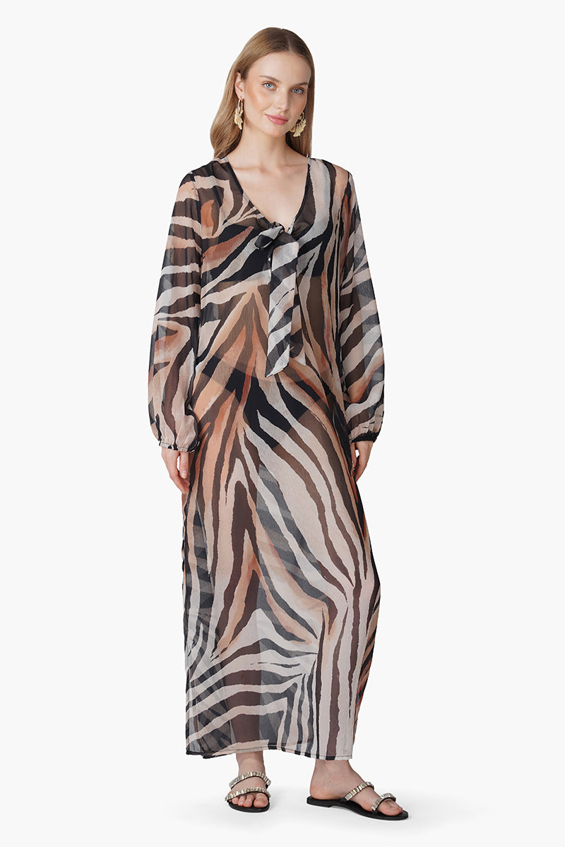 Luxe Leopard Printed Knoted Cover Up