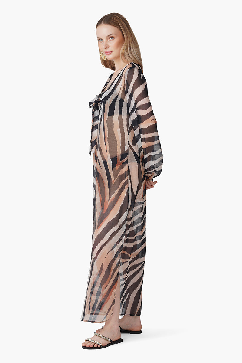 Luxe Leopard Printed Knoted Cover Up