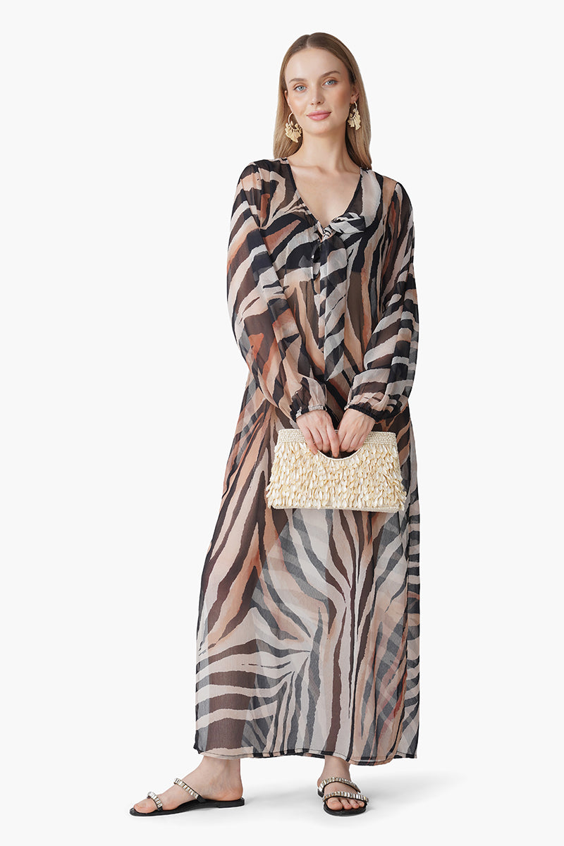 Luxe Leopard Printed Knoted Cover Up