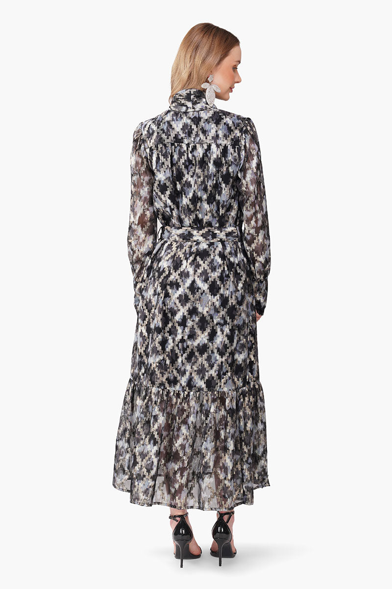 Grey Golden Muse Maxi Dress