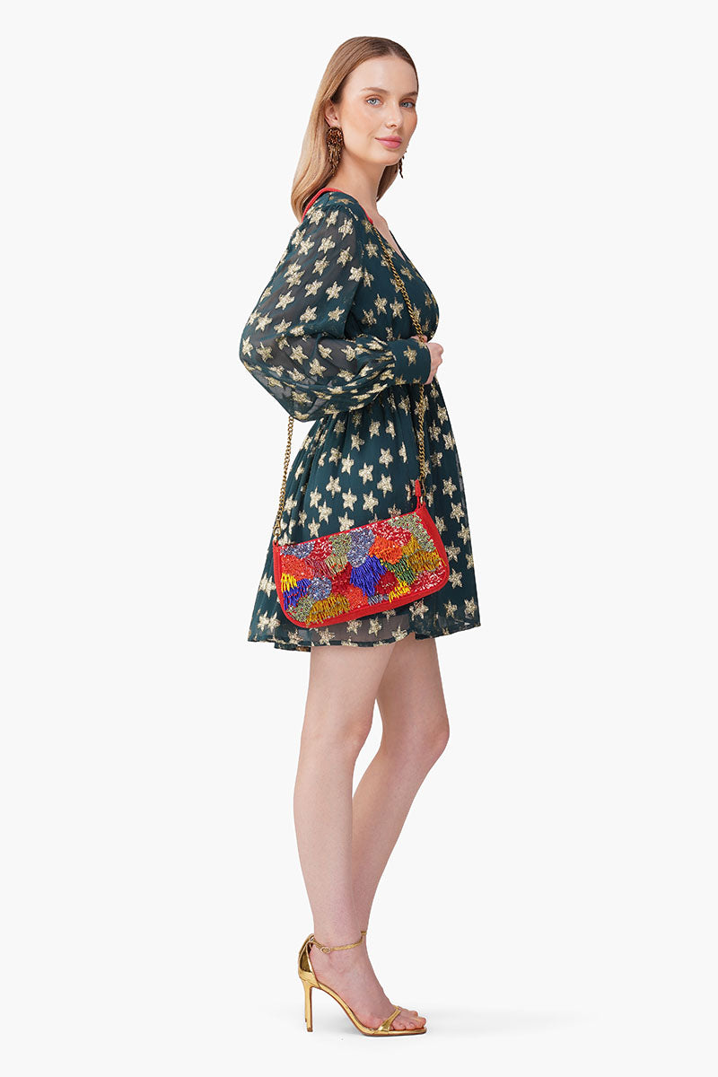 Starbloom Green Short Dress