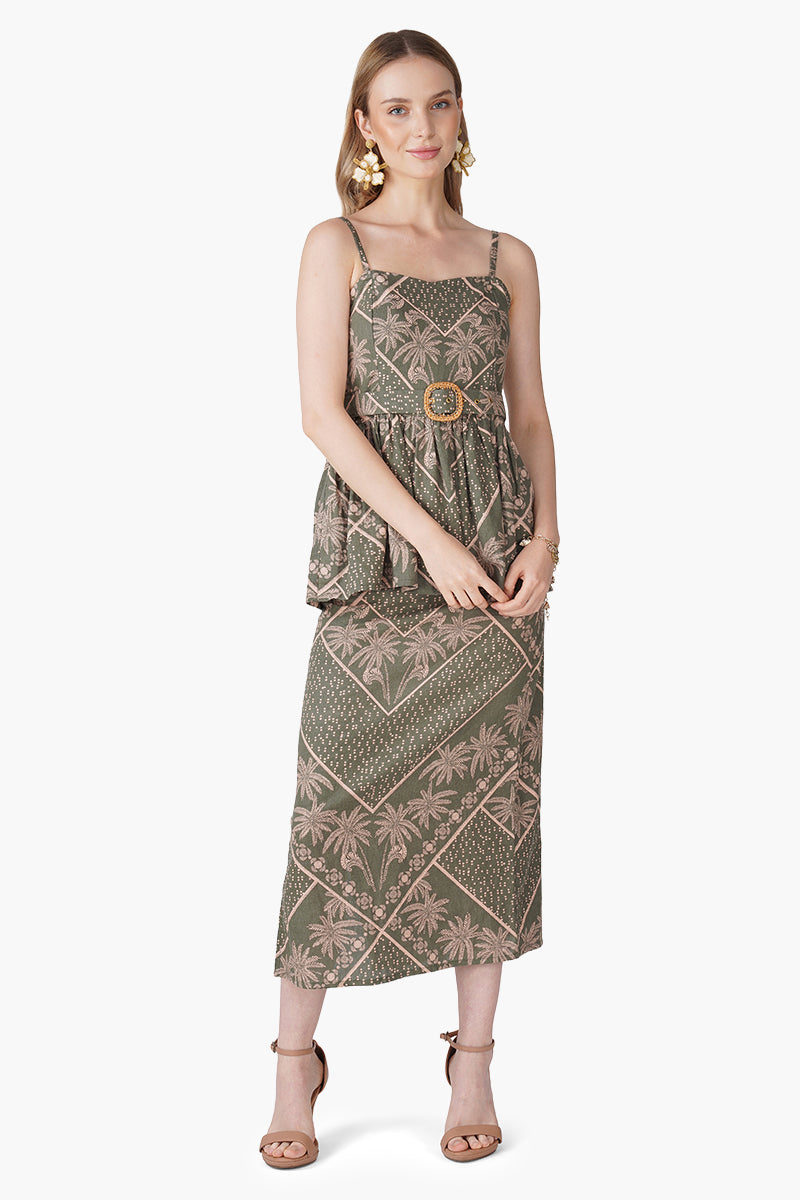 Green Paradise Palm Skirt