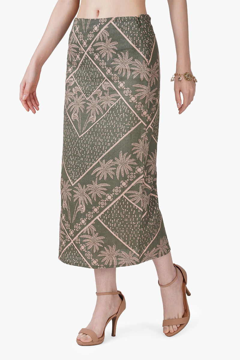 Green Paradise Palm Skirt