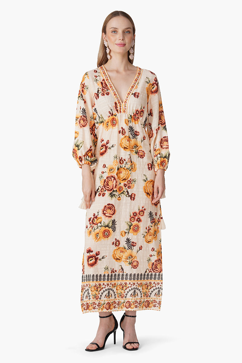 Boho Tucan Blossom Maxi Dress