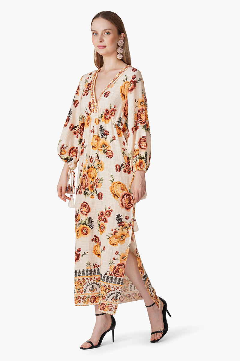 Boho Tucan Blossom Maxi Dress