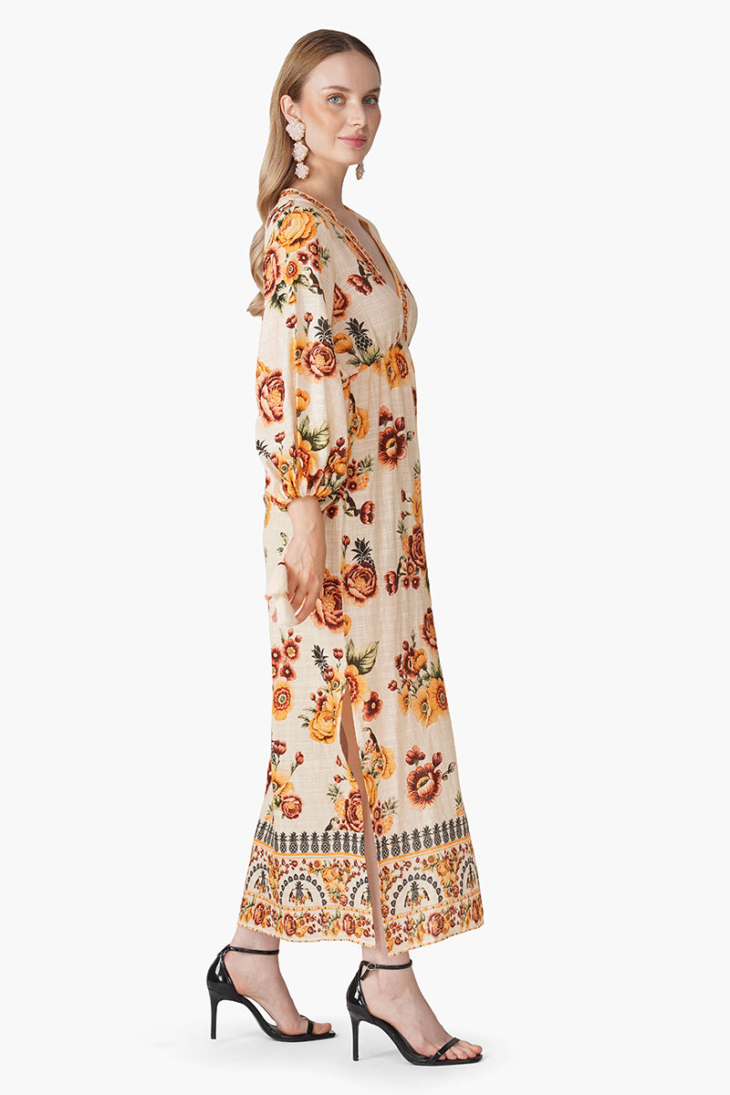 Boho Tucan Blossom Maxi Dress