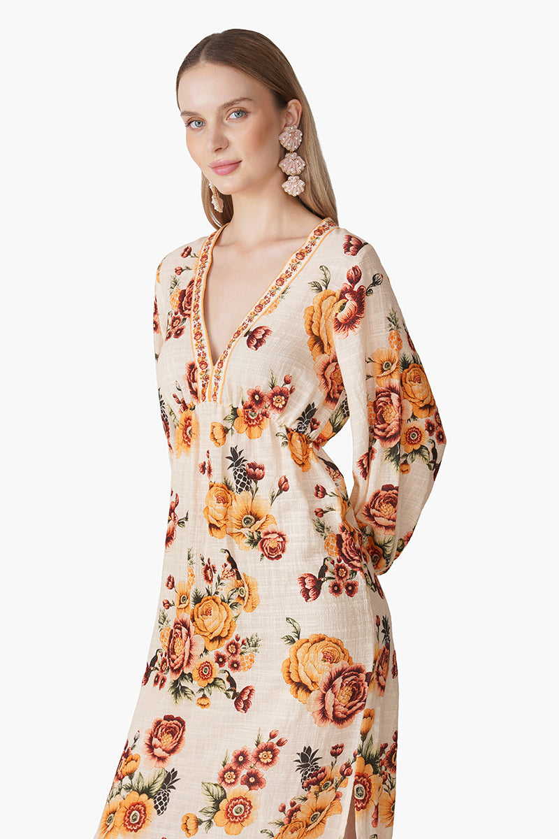 Boho Tucan Blossom Maxi Dress