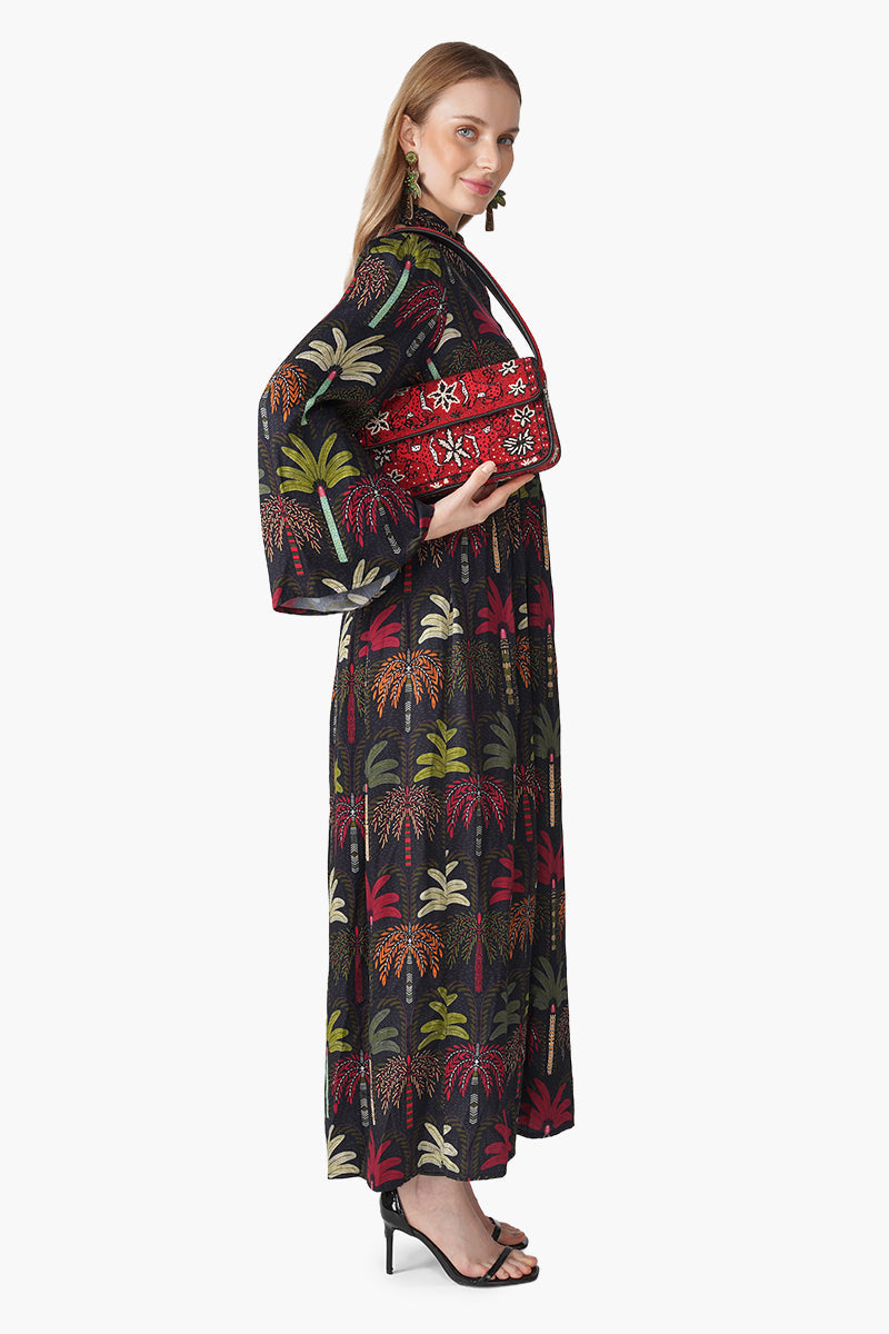 Multi Palm Rush Printed Maxi Dress