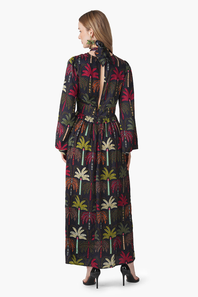 Multi Palm Rush Printed Maxi Dress